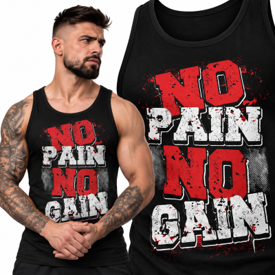 TANK TOP NA SIŁOWNIĘ  NO PAIN NO GAIN 8